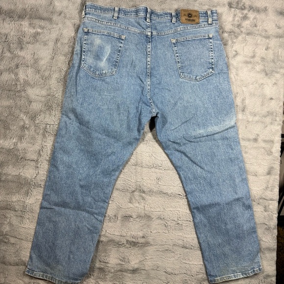 Wrangler Blue Slim Straight Jeans Classic Style - Picture 2 of 15